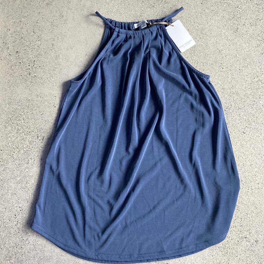 Long Navy Blue Tank Top. Size XSmall.
